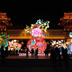 甘肃兰州：璀璨花灯贺新春