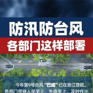 防汛防台风，各部门这样部署
