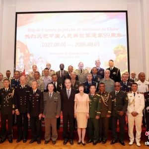 中国驻法国大使馆举办庆祝建军99周年招待会
