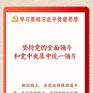 坚持党的全面领导和党中央集中统一领导